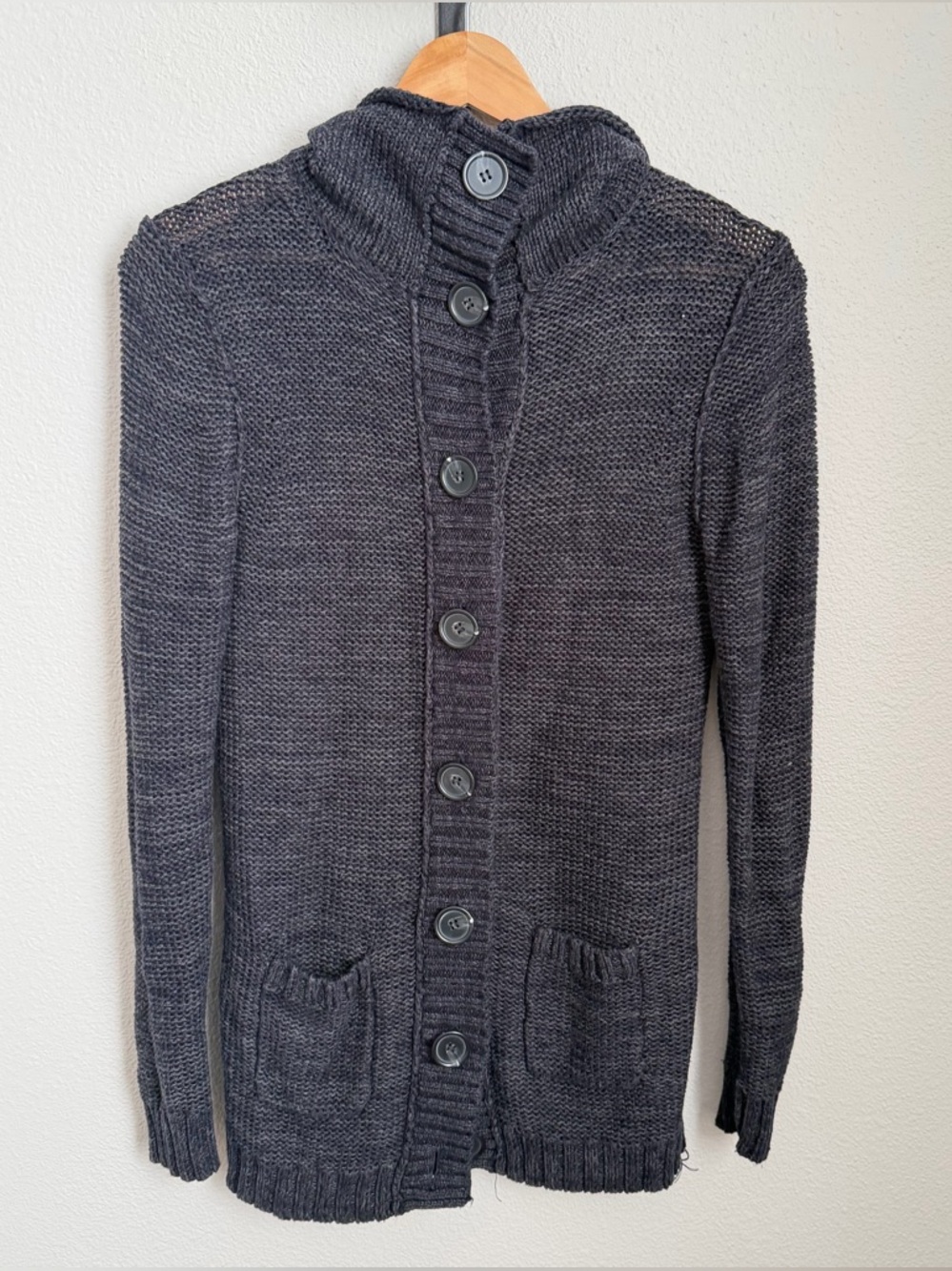 JCrew Women's Navy Marl Linen/Cotton Beach Cardigan - XS